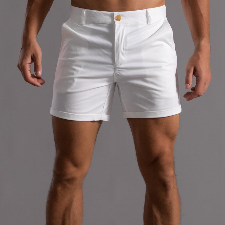 Hasko – Klassische Chinoshorts mit Umschlagsaum