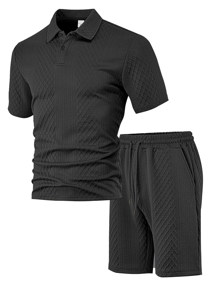 Xaver – Strukturierter Polo-Shorts-Set