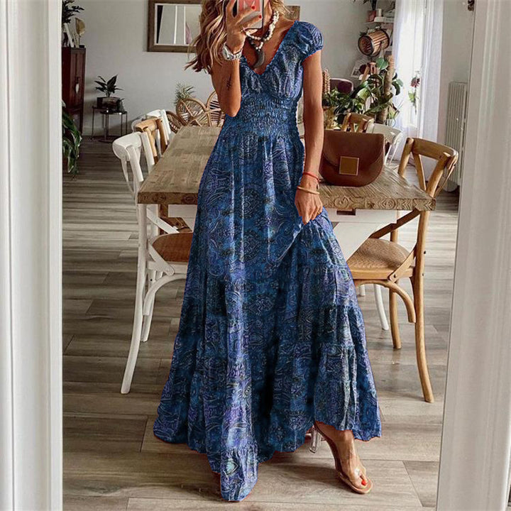 Wunibald – Gemustertes Boho-Maxikleid