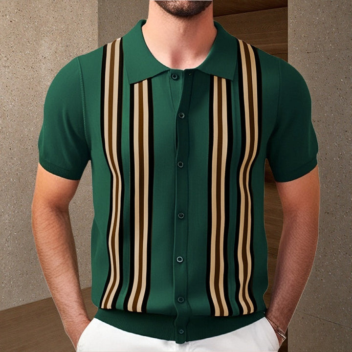 Dorien – Gestreiftes Button-Polohemd