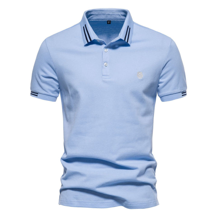 Gernot – Klassisches Poloshirt mit Kontraststreifen