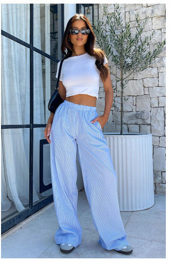 Paula – Weit geschnittene Loungehose mit Elastikbund