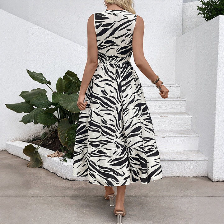 Benedikta – Ärmeloses Midikleid mit Print