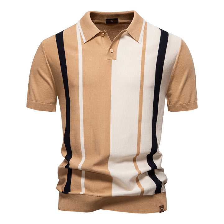 Hanno – Gestreiftes Poloshirt mit Strukturmuster