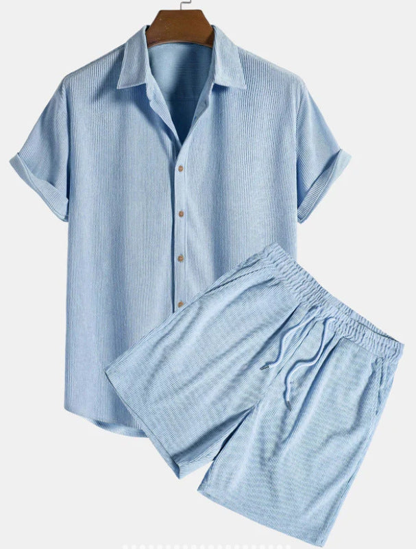 Jakob – Leichtes Kurzarm-Hemd- und Shorts-Set