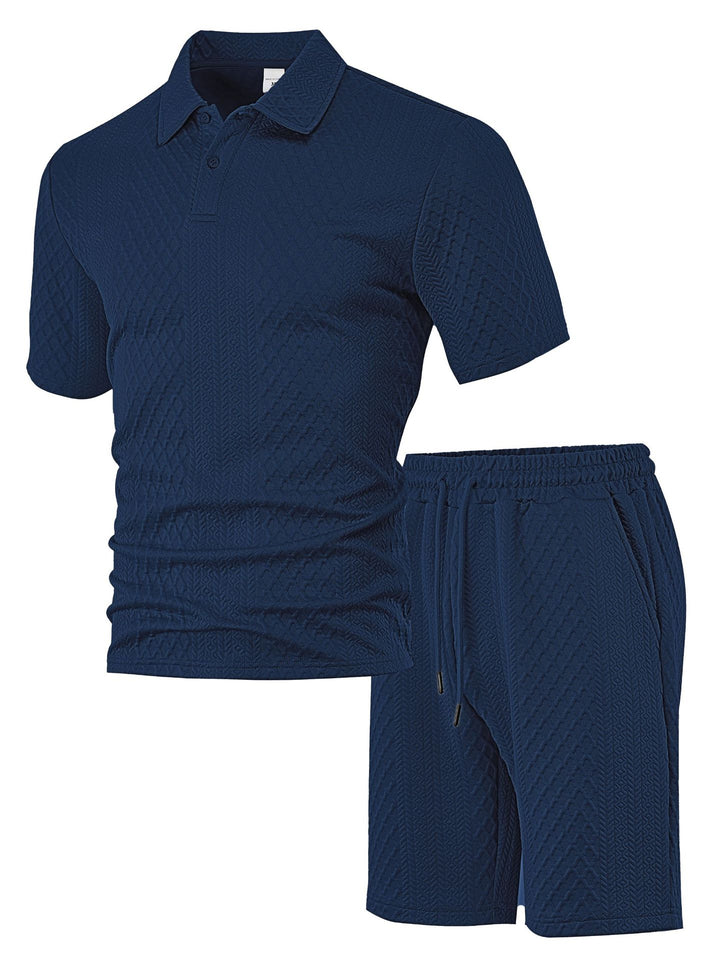 Xaver – Strukturierter Polo-Shorts-Set