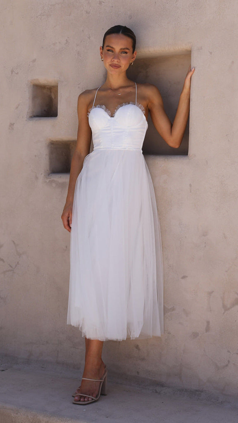 Greta – Korsett Tüll Midikleid