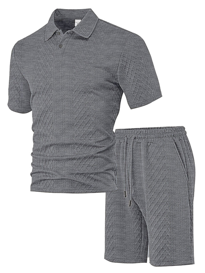 Xaver – Strukturierter Polo-Shorts-Set