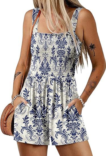 Fayra – Smock-Jumpsuit mit Blumenmuster