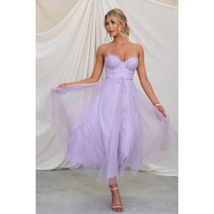 Greta – Korsett Tüll Midikleid