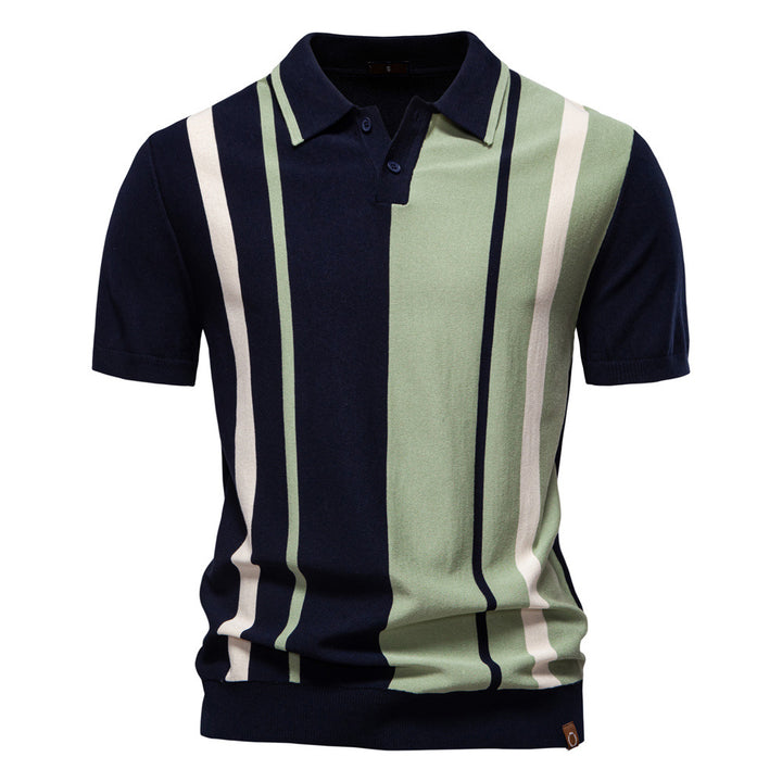 Hanno – Gestreiftes Poloshirt mit Strukturmuster