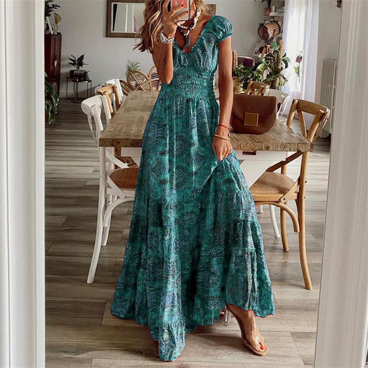 Wunibald – Gemustertes Boho-Maxikleid