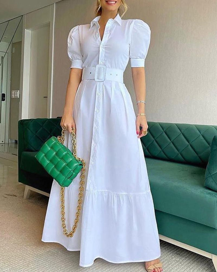 Nadja – Gestreiftes Hemdblusenkleid mit Gürtel