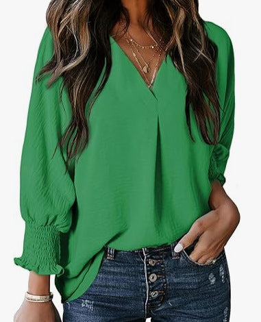 Lunike – Lockere Bluse mit Smokärmeln