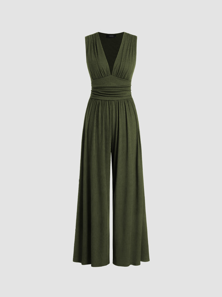 Rivora – Ärmelloser Jumpsuit mit weitem Bein