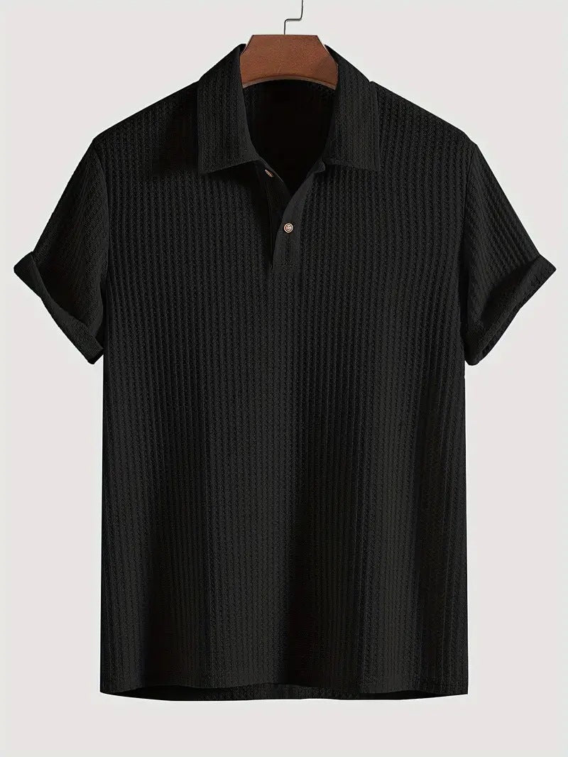 Gero – Strukturiertes Strick-Poloshirt