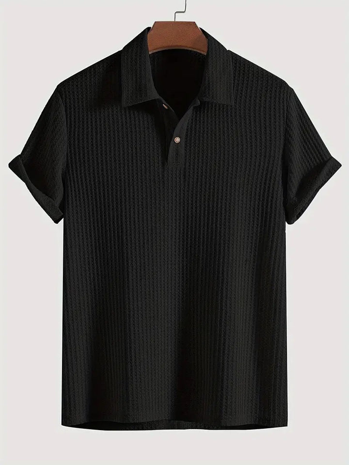 Gero – Strukturiertes Strick-Poloshirt
