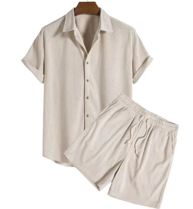 Jakob – Leichtes Kurzarm-Hemd- und Shorts-Set