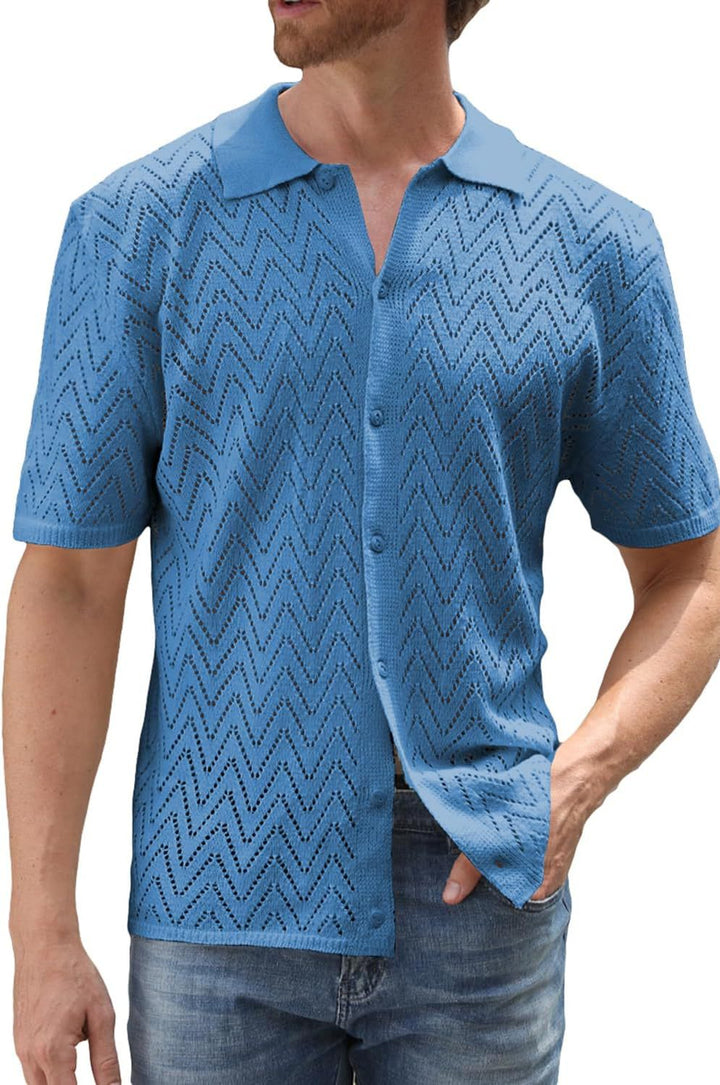 Kilian – Strickhemd mit Zickzackmuster