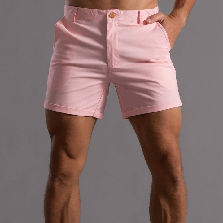 Hasko – Klassische Chinoshorts mit Umschlagsaum