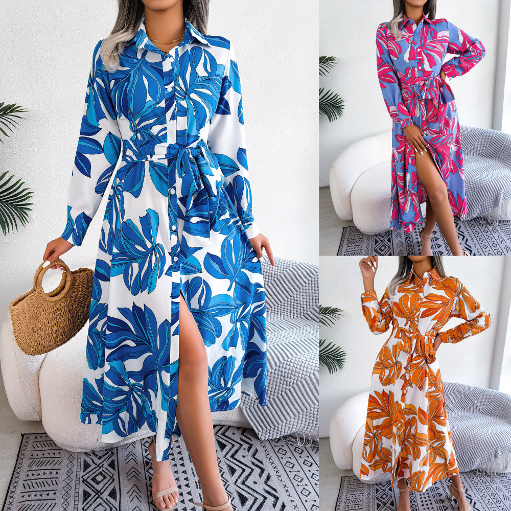 Marlis – Gemustertes Hemdblusenkleid