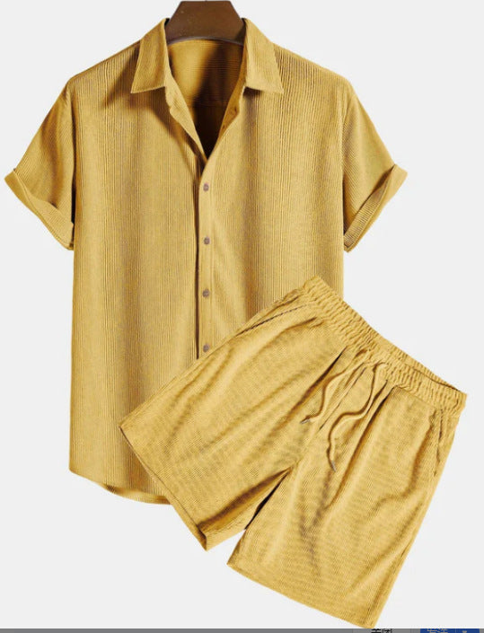 Jakob – Leichtes Kurzarm-Hemd- und Shorts-Set