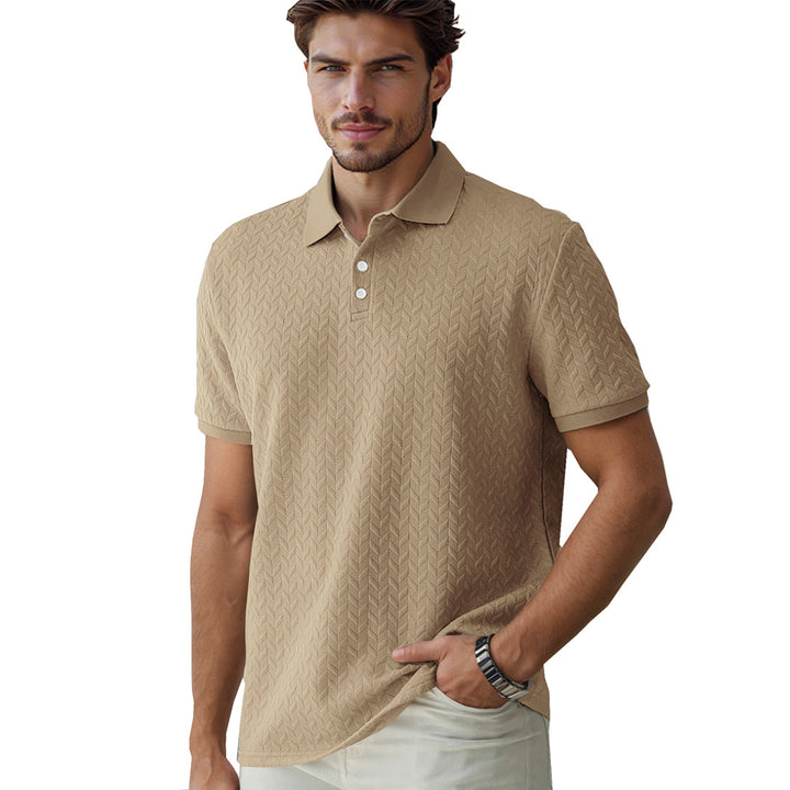 Gideon – Poloshirt mit Fischgrätstruktur