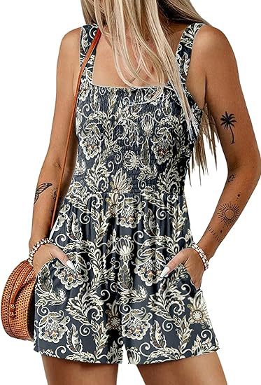 Fayra – Smock-Jumpsuit mit Blumenmuster