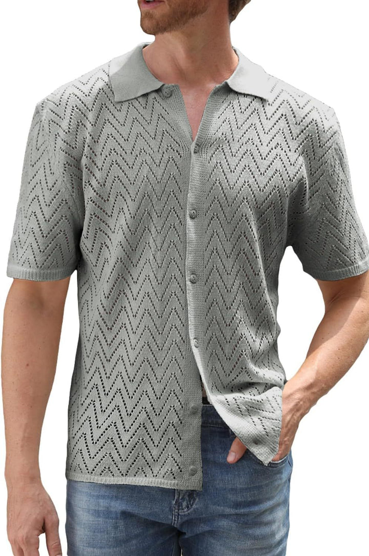 Kilian – Strickhemd mit Zickzackmuster