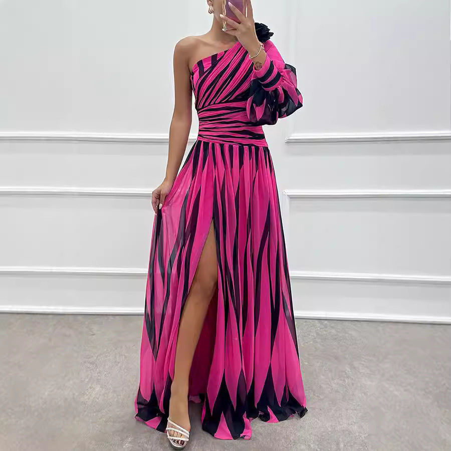 Noralie – Asymmetrisches Abendkleid mit Faltenoptik