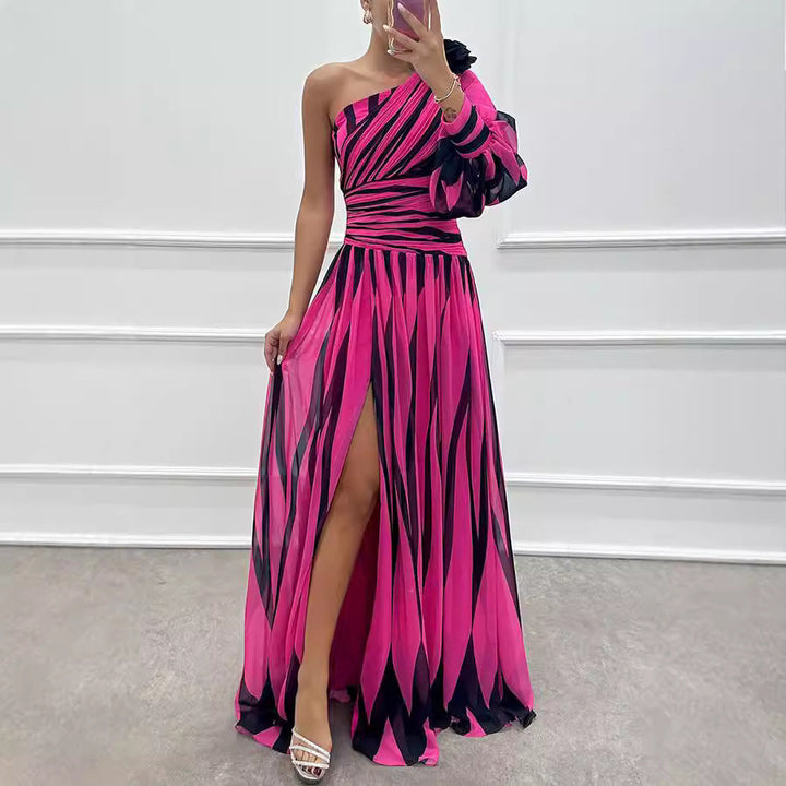 Noralie – Asymmetrisches Abendkleid mit Faltenoptik