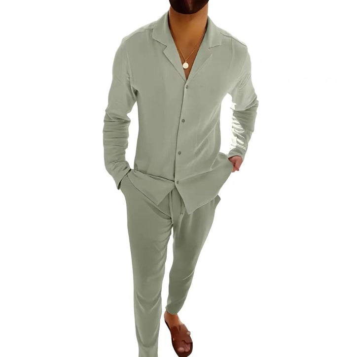 Viktor – Zweiteiliges Loungewear-Set mit Knopfleiste