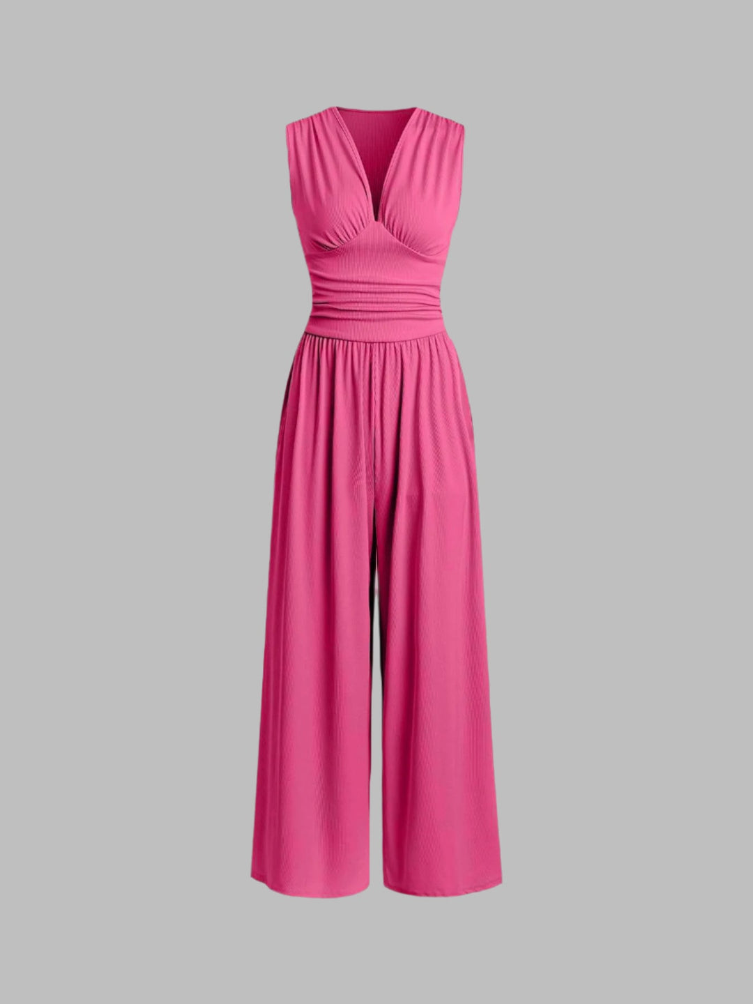 Rivora – Ärmelloser Jumpsuit mit weitem Bein
