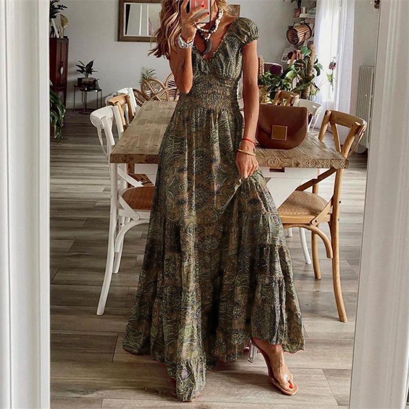 Wunibald – Gemustertes Boho-Maxikleid