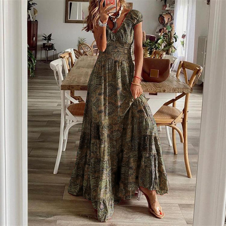 Wunibald – Gemustertes Boho-Maxikleid