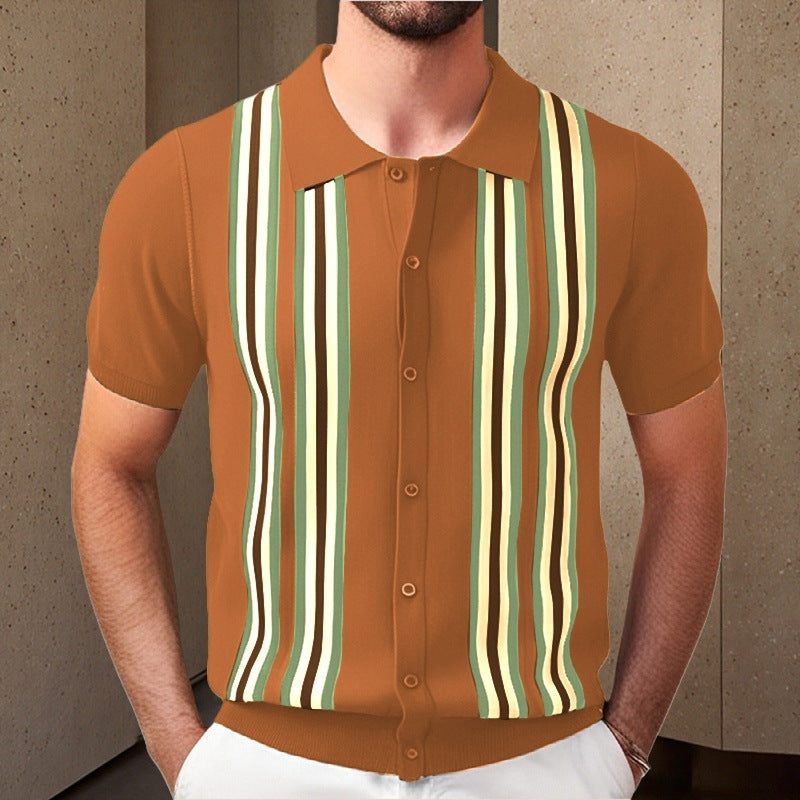 Dorien – Gestreiftes Button-Polohemd