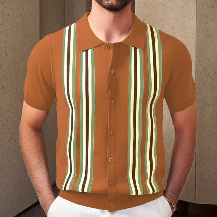Dorien – Gestreiftes Button-Polohemd