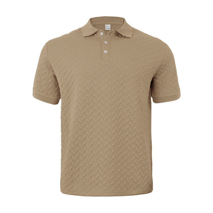 Gideon – Poloshirt mit Fischgrätstruktur