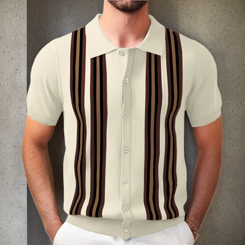 Dorien – Gestreiftes Button-Polohemd