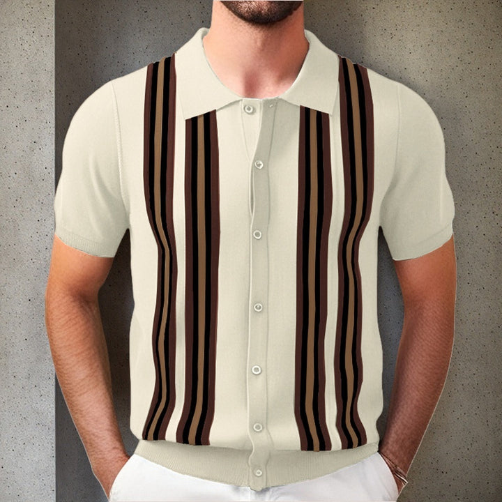 Dorien – Gestreiftes Button-Polohemd