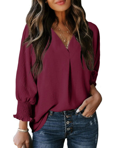 Lunike – Lockere Bluse mit Smokärmeln