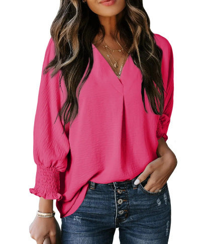 Lunike – Lockere Bluse mit Smokärmeln