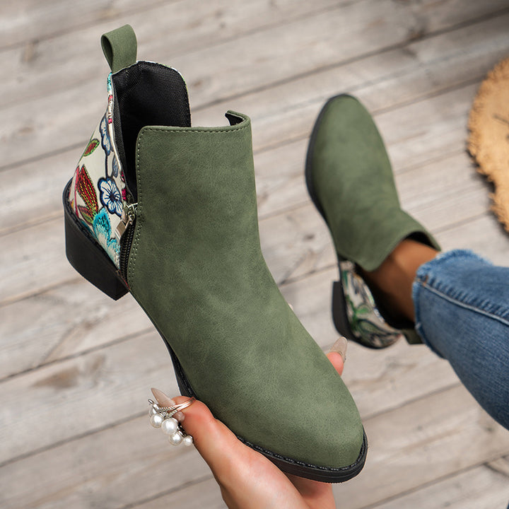 Teline – Stiefeletten mit Kontrast-Panel