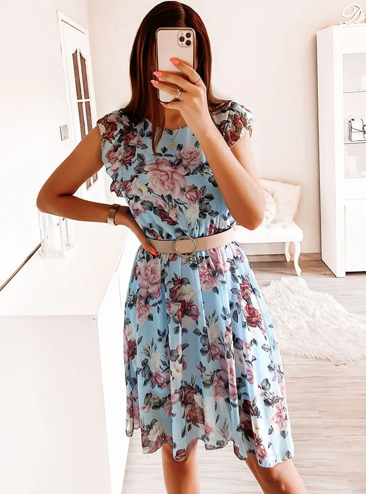 Annelie – Geblümtes Chiffonkleid