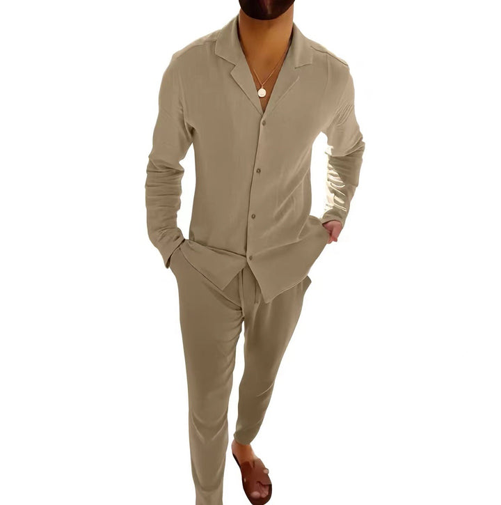 Viktor – Zweiteiliges Loungewear-Set mit Knopfleiste