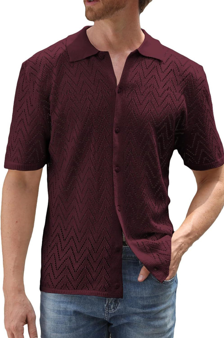 Kilian – Strickhemd mit Zickzackmuster