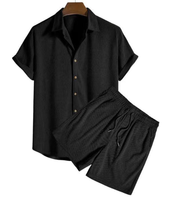 Jakob – Leichtes Kurzarm-Hemd- und Shorts-Set