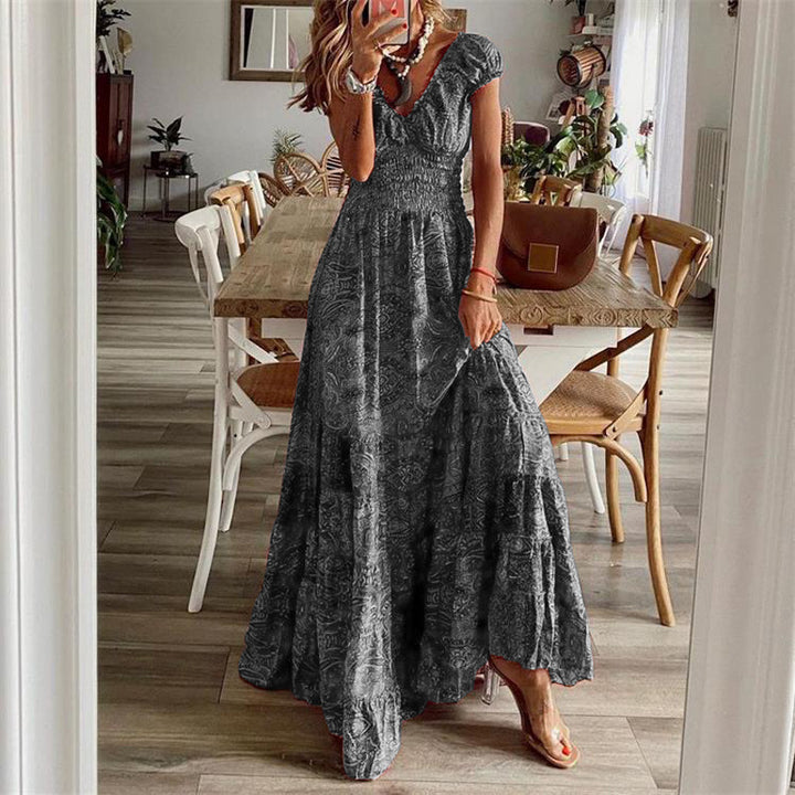 Wunibald – Gemustertes Boho-Maxikleid