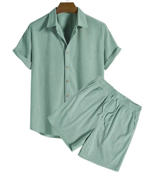 Jakob – Leichtes Kurzarm-Hemd- und Shorts-Set