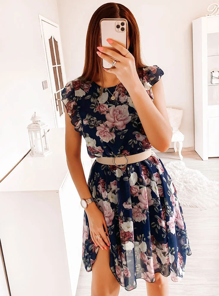 Annelie – Geblümtes Chiffonkleid